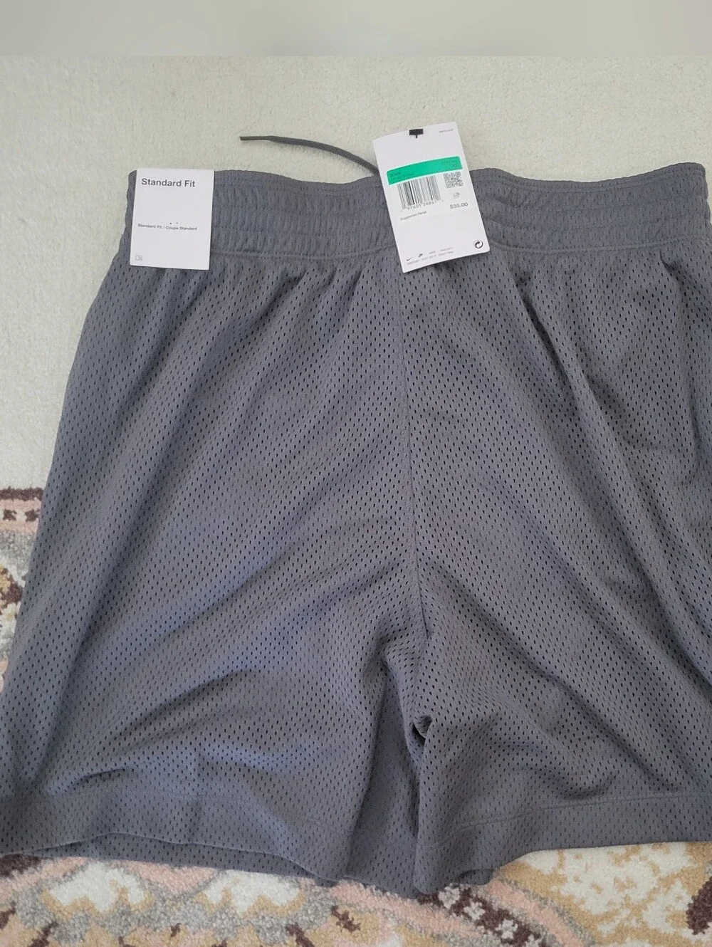 Nike Ja Morant Gray Kids Basketball Shorts with Pinkish Logo New With Tags